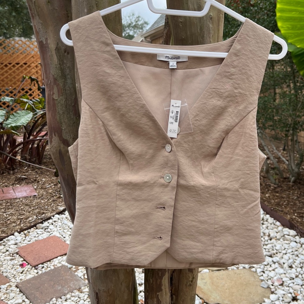 Madewell Katrina Crop Vest Top in Softdrape